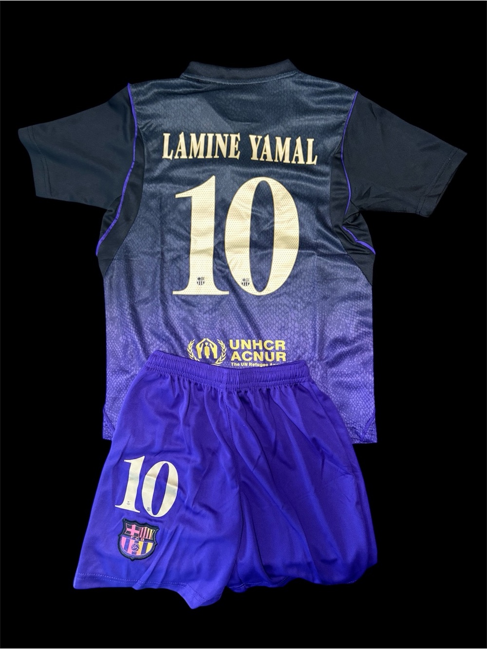 Kids Lamine Yamal #10 Purple Soccer Jersey & Shorts Kobe Bryant 2026